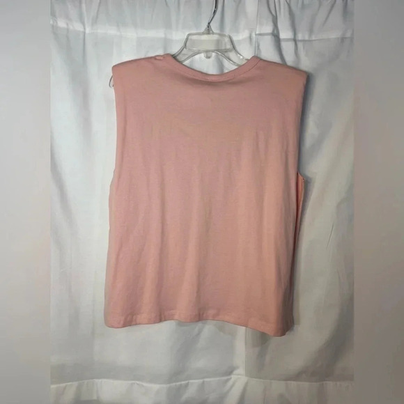 Belle Du Jour Women’s Crewneck Muscle Shirt Shoulder Pads L NWT - Picture 5 of 5